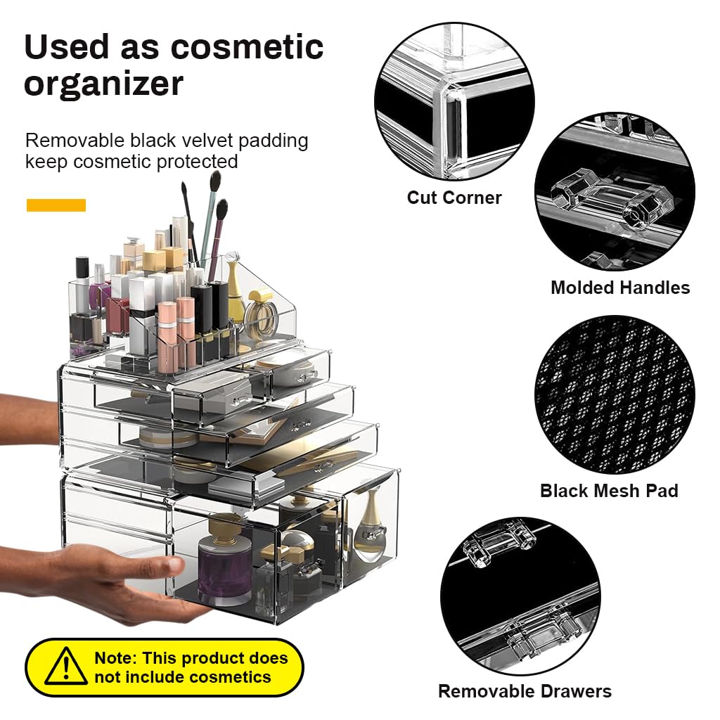 MAYCREATE Dressing Table Organizer Desk Organizer Set of 3Pcs Stackable Makeup Organizer Stylish Transparent Acrylic Desk Organizer for Makeups Tools, Lipsticks, Scrapbooking, Stationeries MAYCREATE Dressing Table Organizer Desk Organizer Set of 3Pcs Stackable Makeup Organizer Stylish Transparent Acrylic Desk Organizer for Makeups Tools, Lipsticks, Scrapbooking, Stationeries